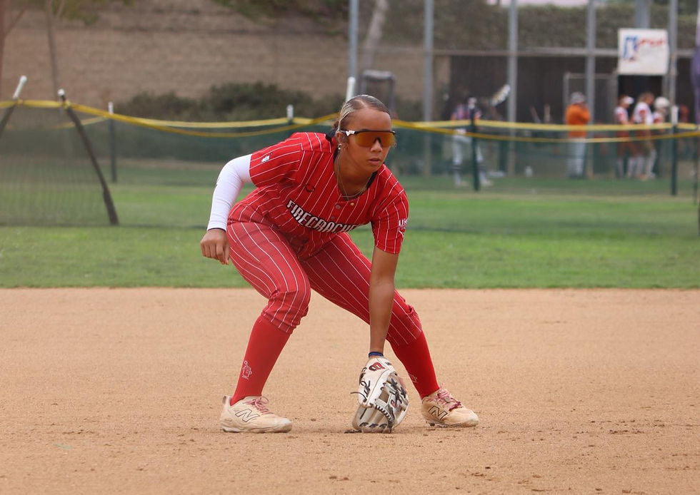 Close-up view of a softball glove resting on the grass