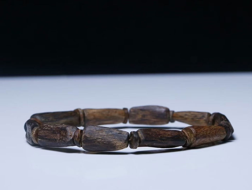 Thumbnail: Brunei Natural 'Simplistically Shaped' Agarwood Bracelet