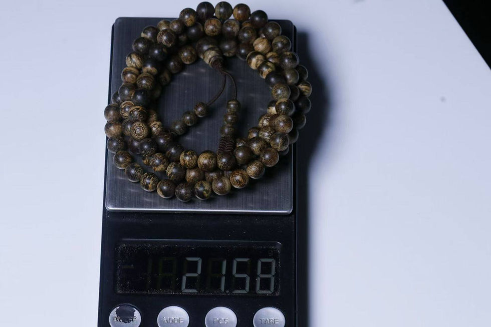 Thumbnail: Dalagan Natural 6mm 108 Beads Agarwood Bracelet 达拉干正区06 ~108颗念珠沉香手串