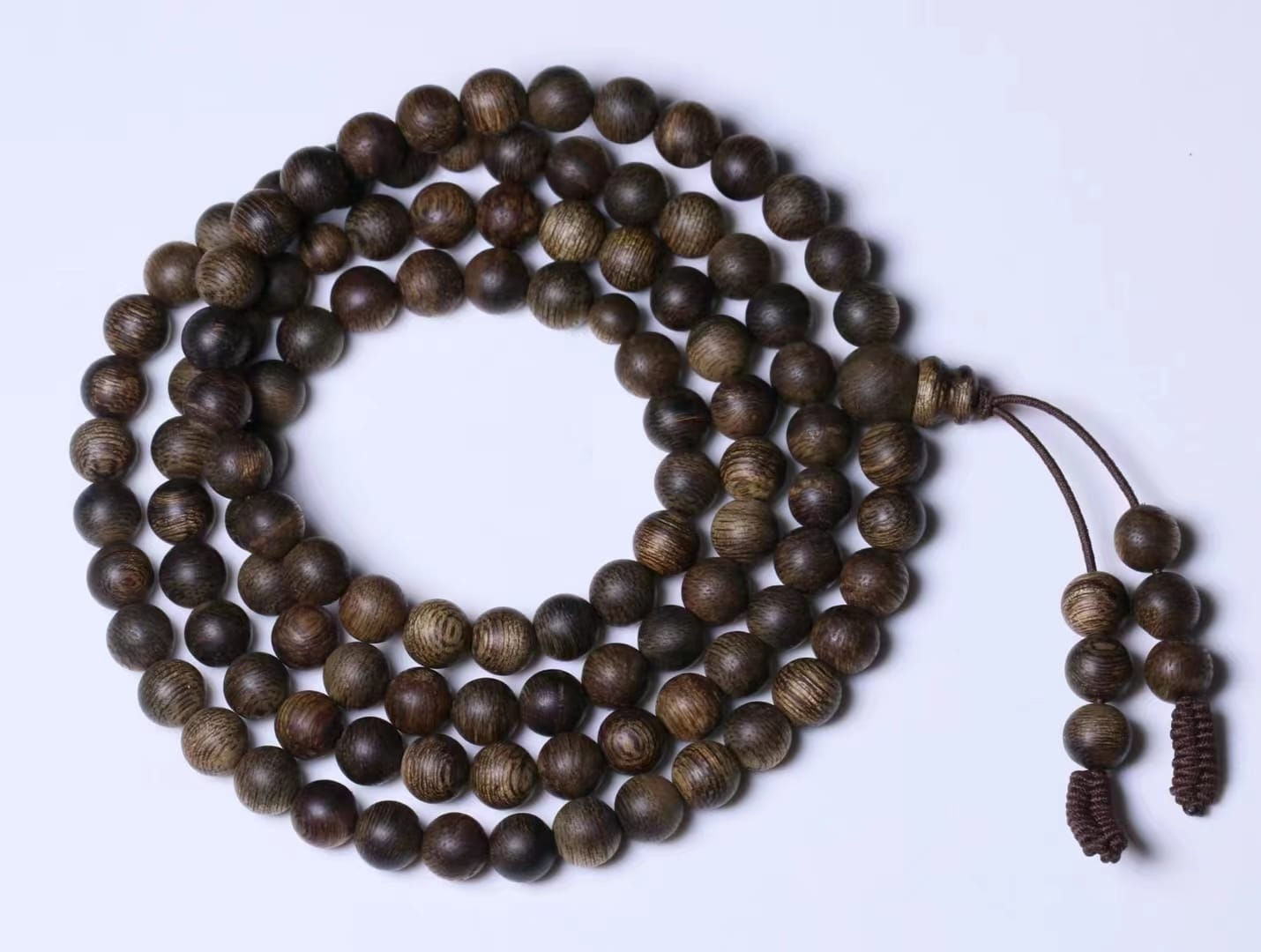 (Sold) Brunei Natural 6mm 108 Beads Agarwood Bracelet 文莱老料 6mm 108颗沉香手串