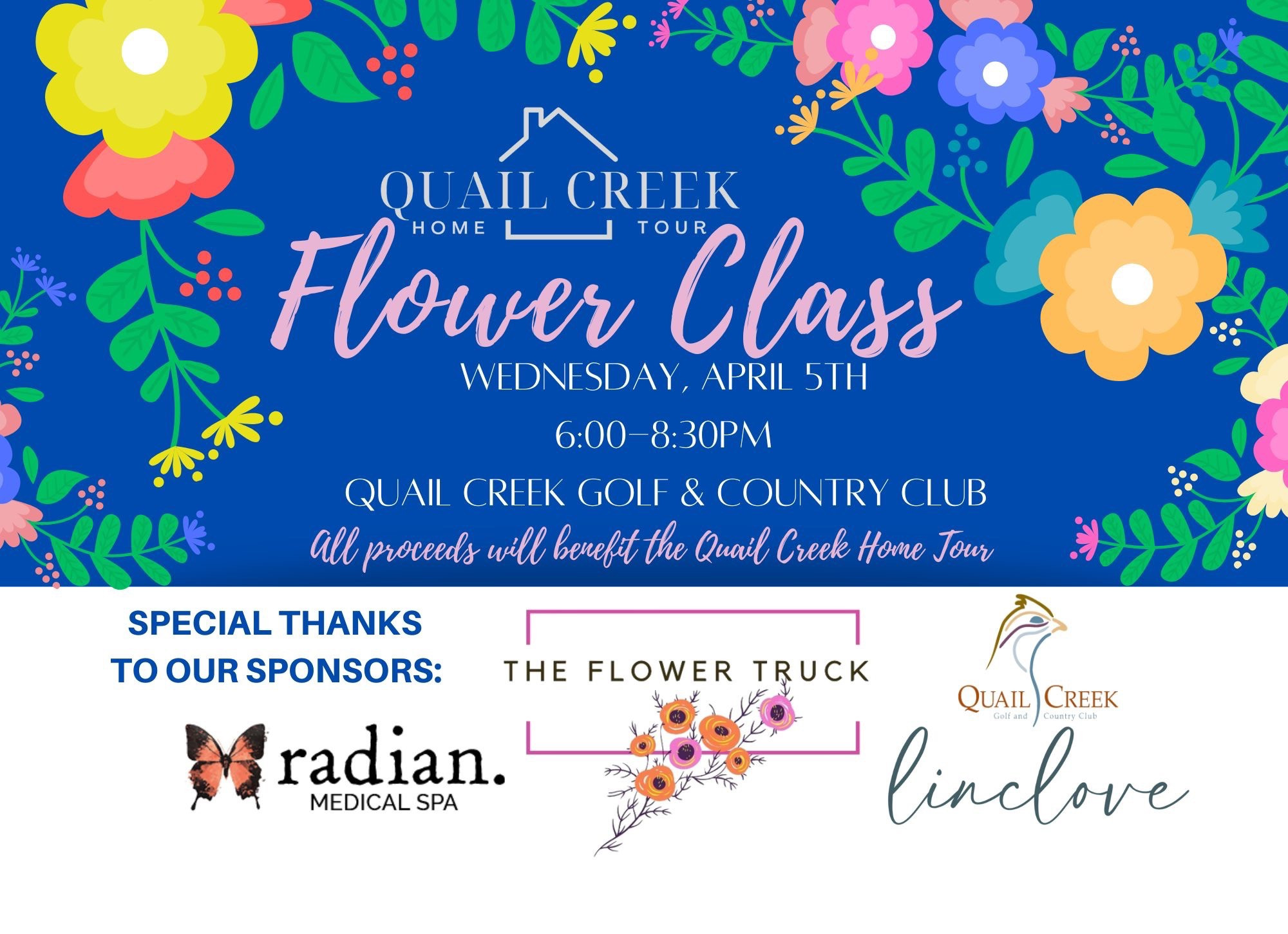 Flower Class Benefiting the Quail Creek Home Tour Quail Creek HOA