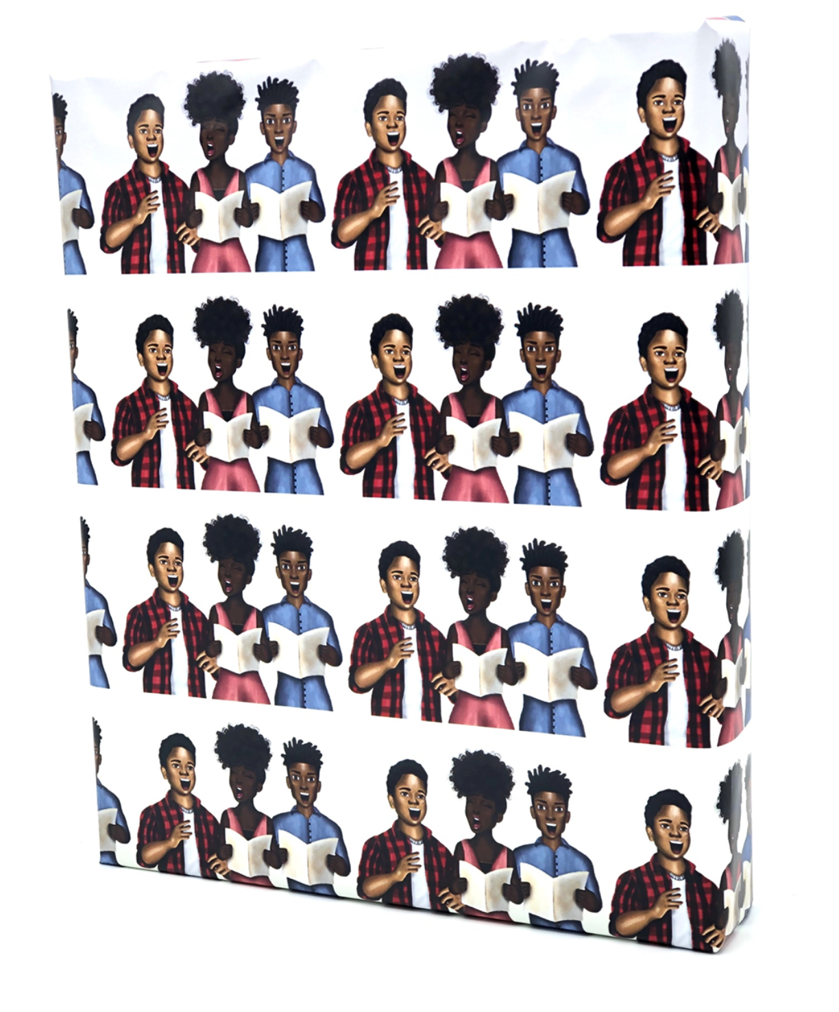 Holiday Carolers on Wrapping Paper ©