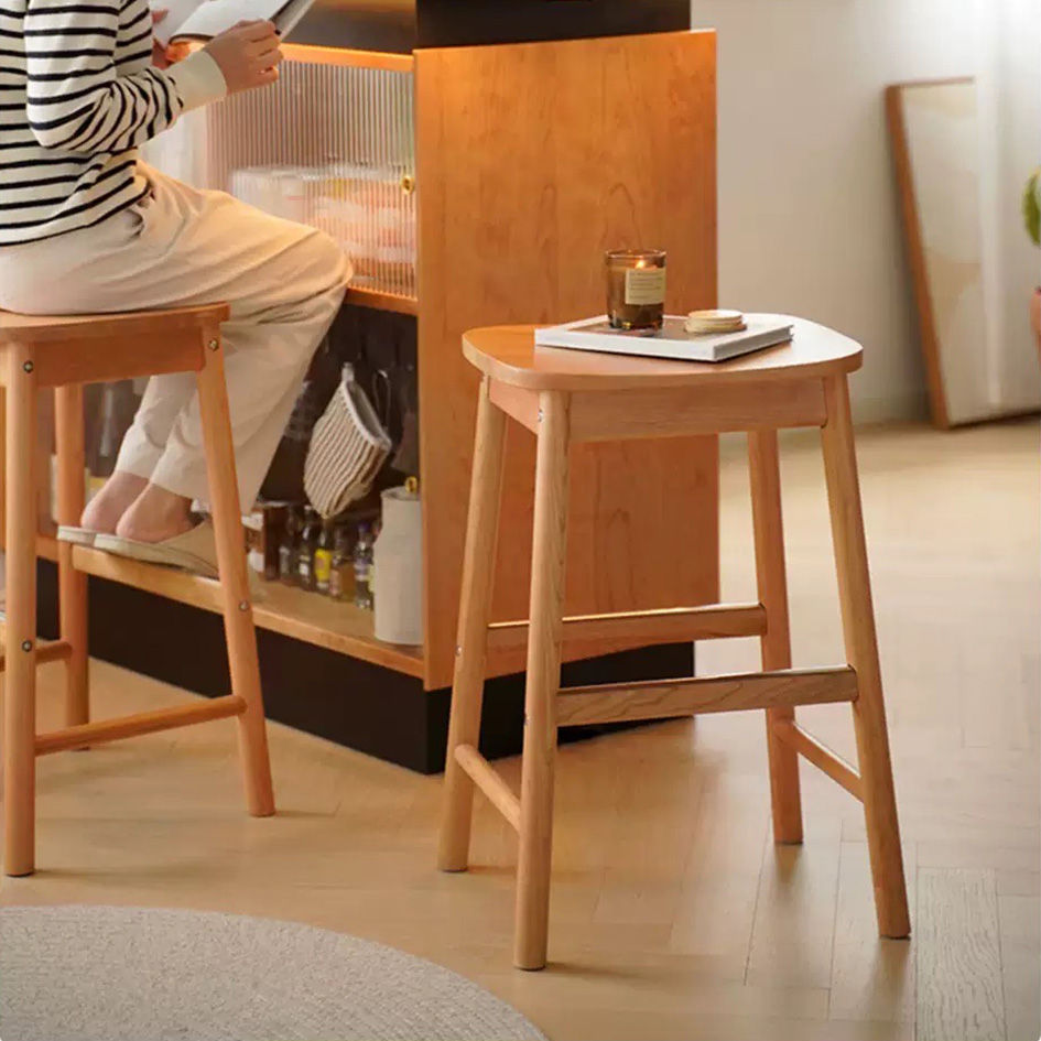 Thumbnail: Cherry Wood Bar Chair