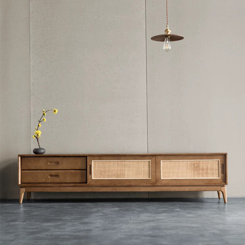Rattan Media Cabinet