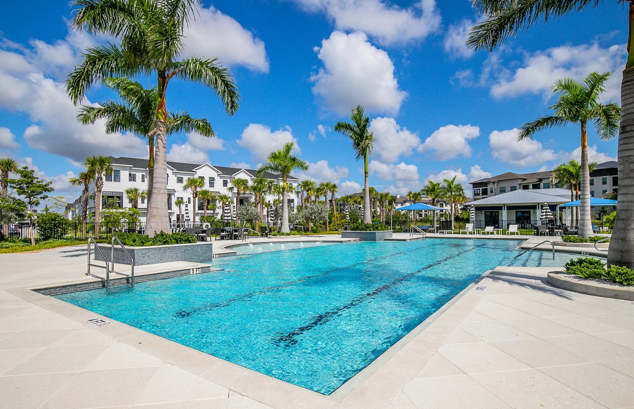 Resort-style community pool at a Lakewood Ranch area condo development
