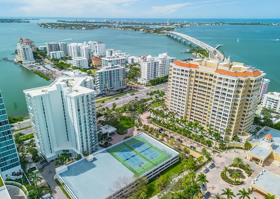 sarasota-bayfront-luxury-condos-drone-view