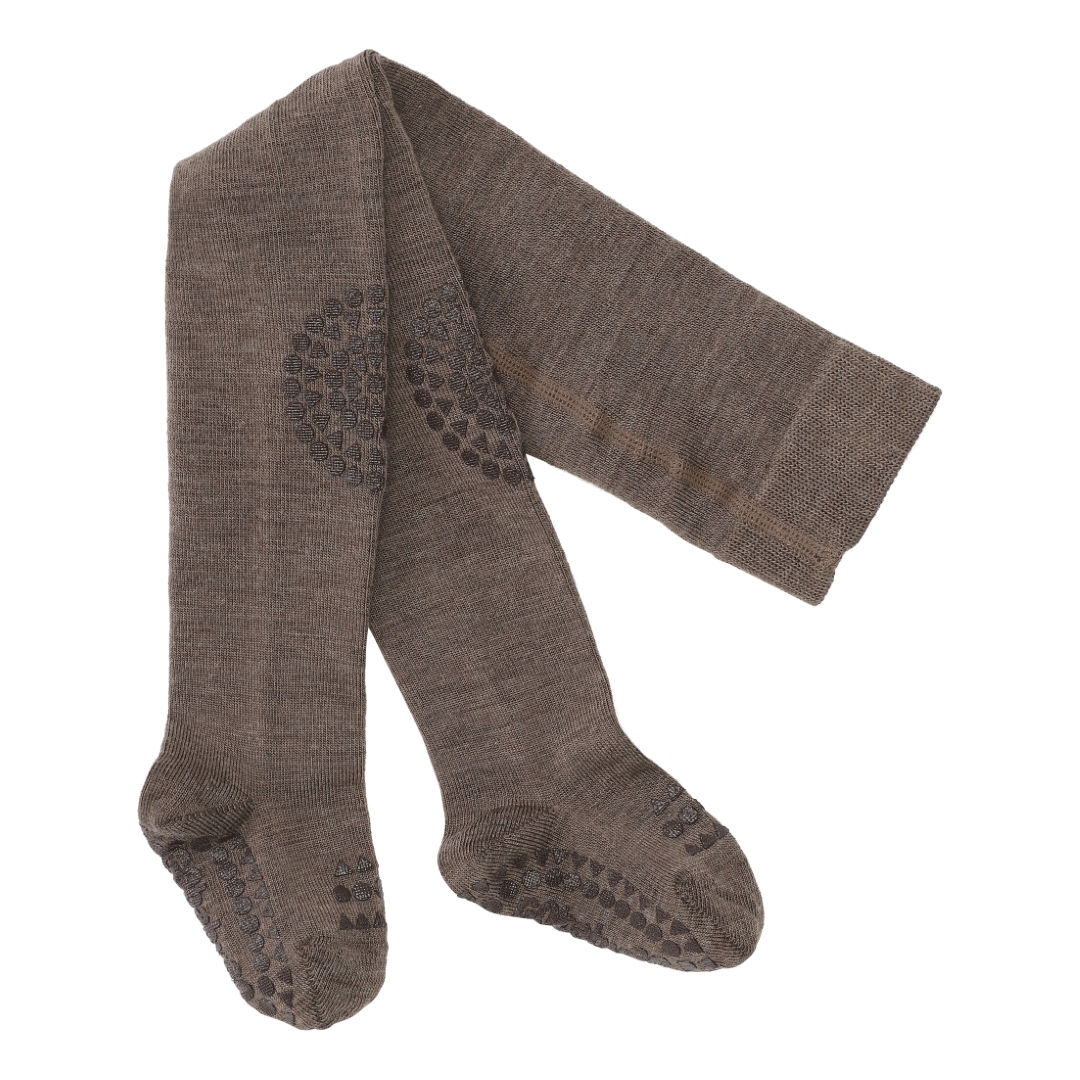 GOBABYGO - Krabbel Strumpfhosen Brown Melange