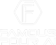 Famous Four AI transparent logo in white