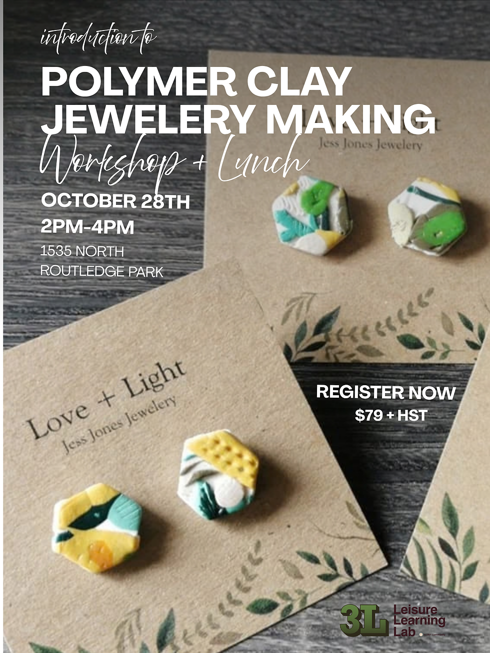 Introduction to Polymer Clay Jewelry Making Workshop + Lunch