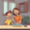 happy kid with counselor image