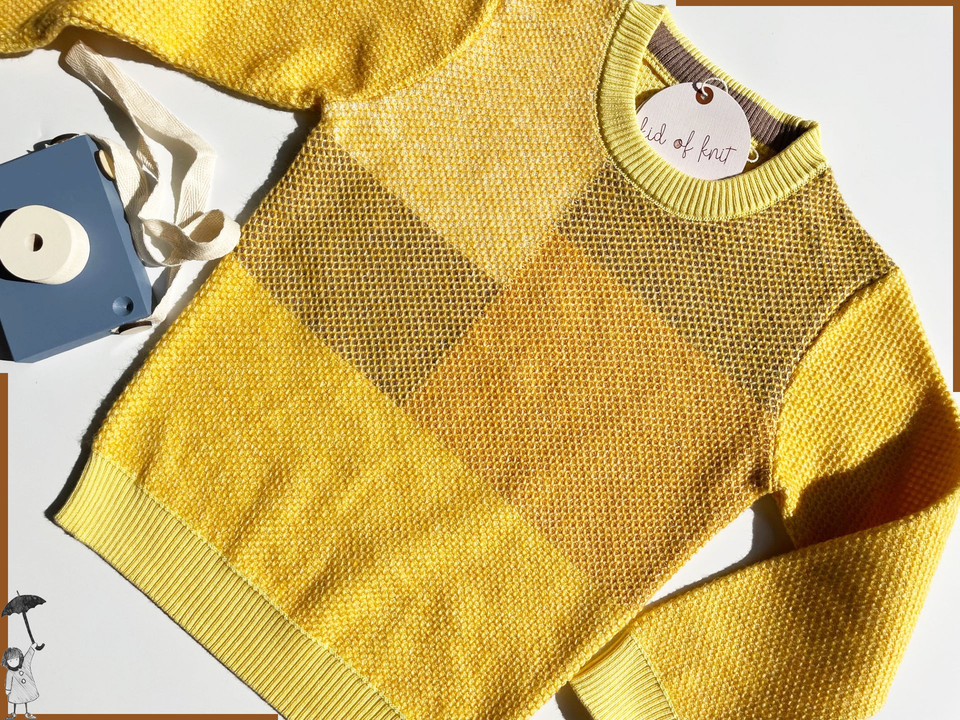 KARE RENK GEÇİŞLİ ÇOCUK KAZAK