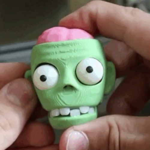 Thumbnail: Pop-Eye Zombie Keychain – Funny Stress Fidget Toy -Squeeze Brain & Popping Eyes