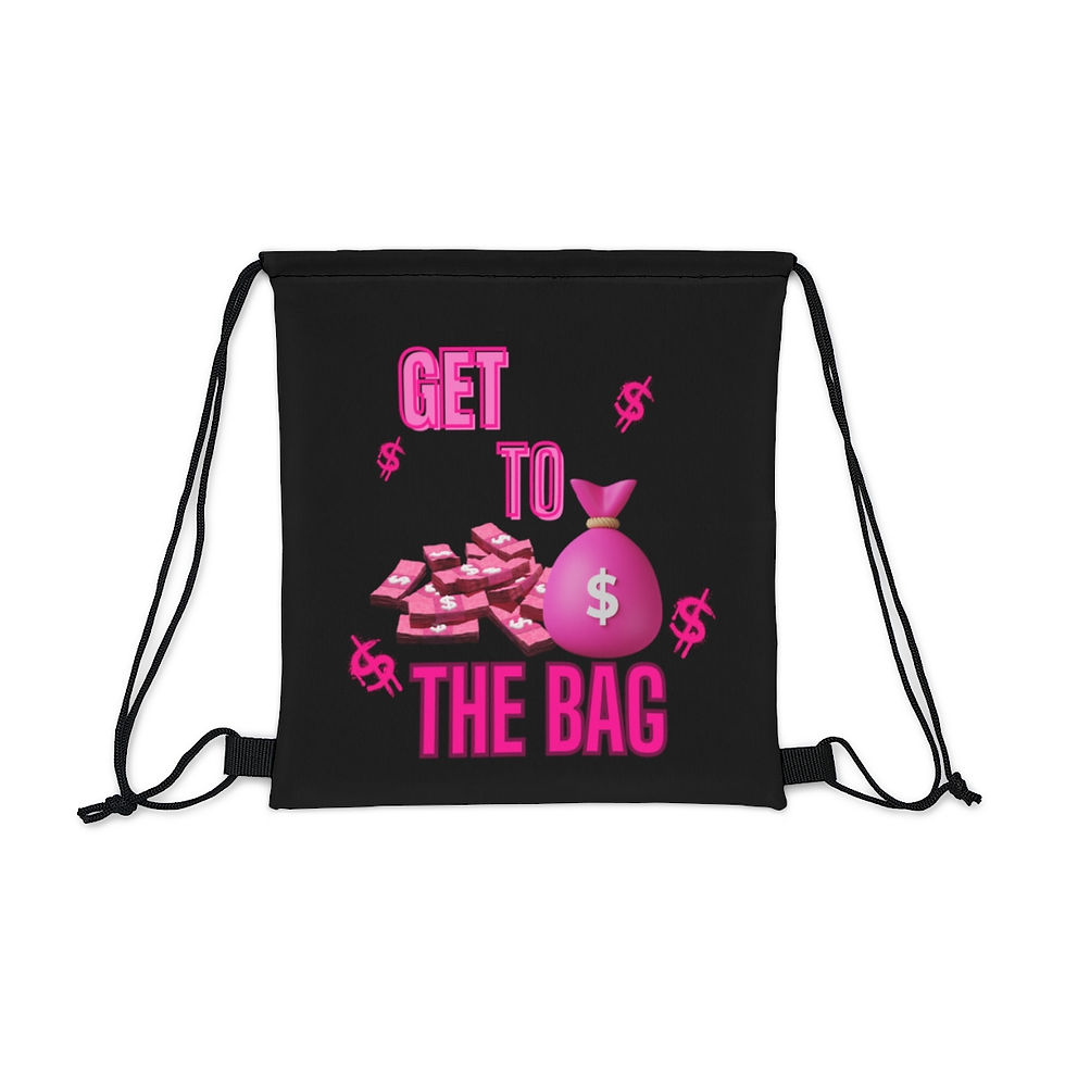 Thumbnail: Black Outdoor Drawstring Bag