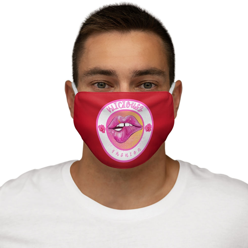 Thumbnail: Vliciousz Red Snug-Fit Polyester Face Mask