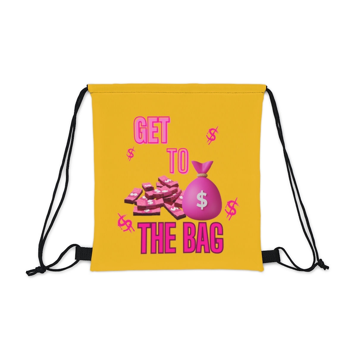 yellow Outdoor Drawstring Bag