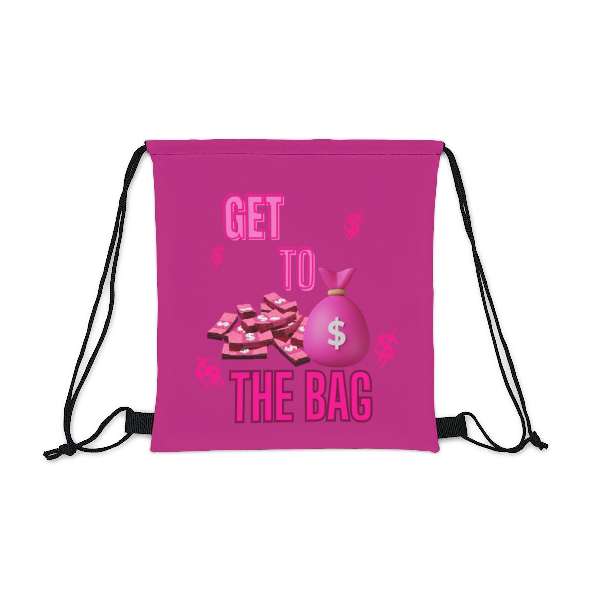 Pink Outdoor Drawstring Bag