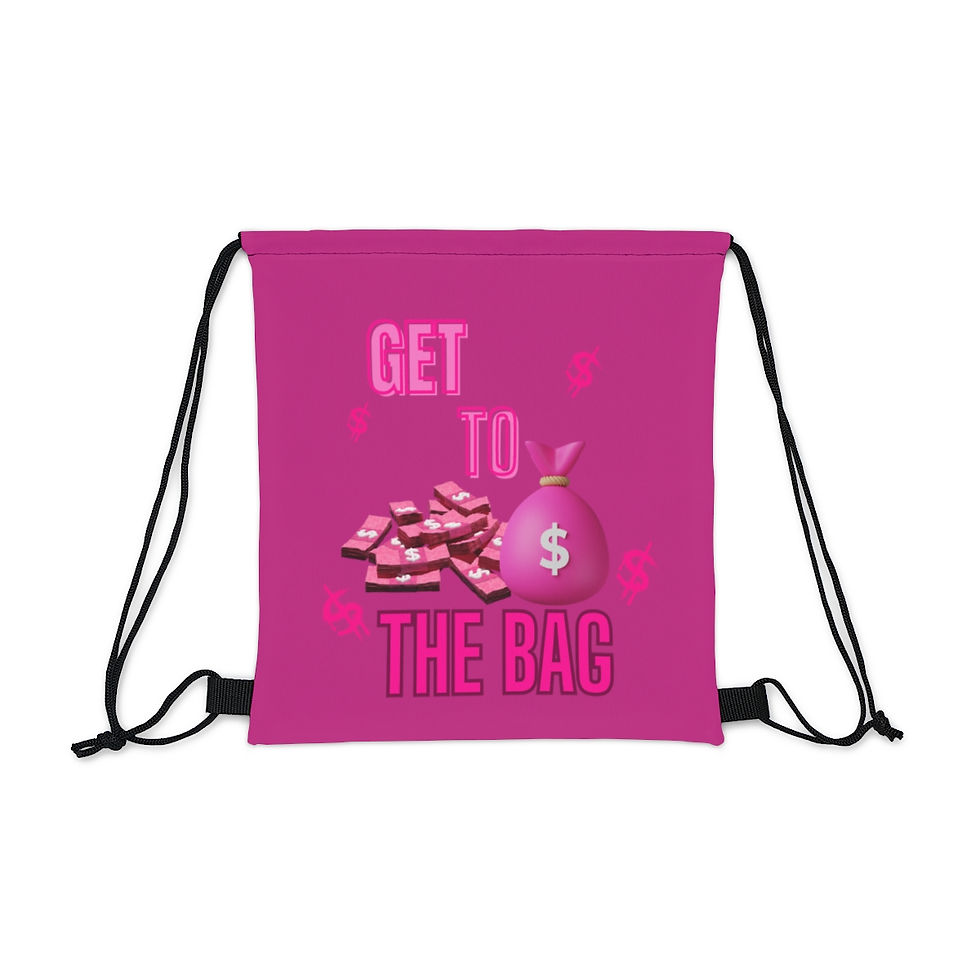 Thumbnail: Pink Outdoor Drawstring Bag