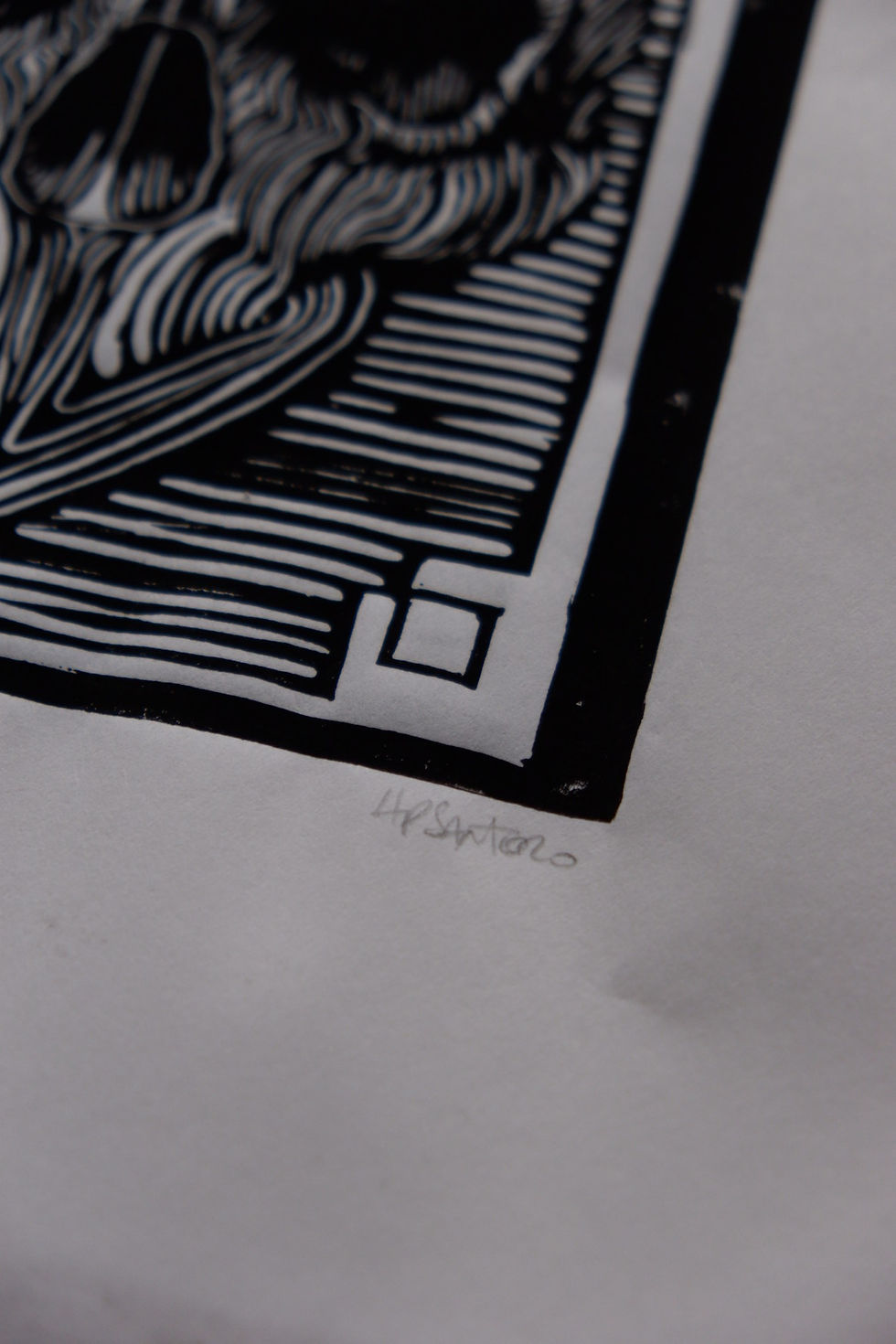 Thumbnail: Skull linoprint