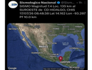 Registra Chiapas sismo de 7.4 ; van 39 réplicas