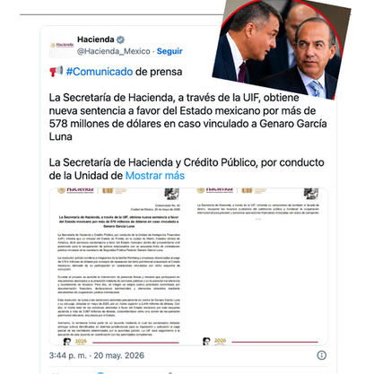 México recuperará 578 mdd