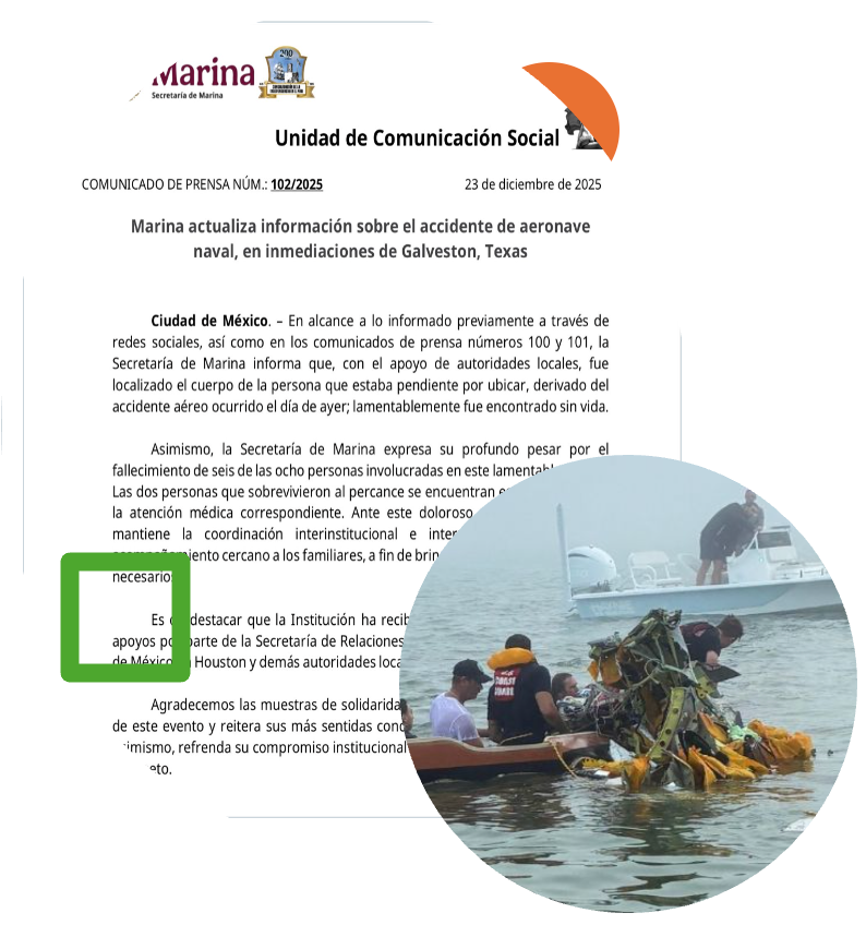 Hallan última víctima del accidente aéreo de la Marina