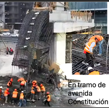 Colapsa estructura de varilla del Metro L 4