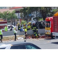 Fuerte accidente carretera nacional