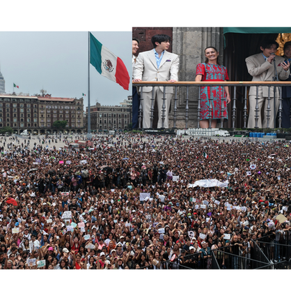BTS reúne a 50 mil personas afuera de Palacio Nacional
