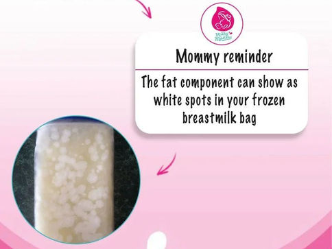 Oh no what are those white spots in my frozen breast milk bag! 🙍♀️