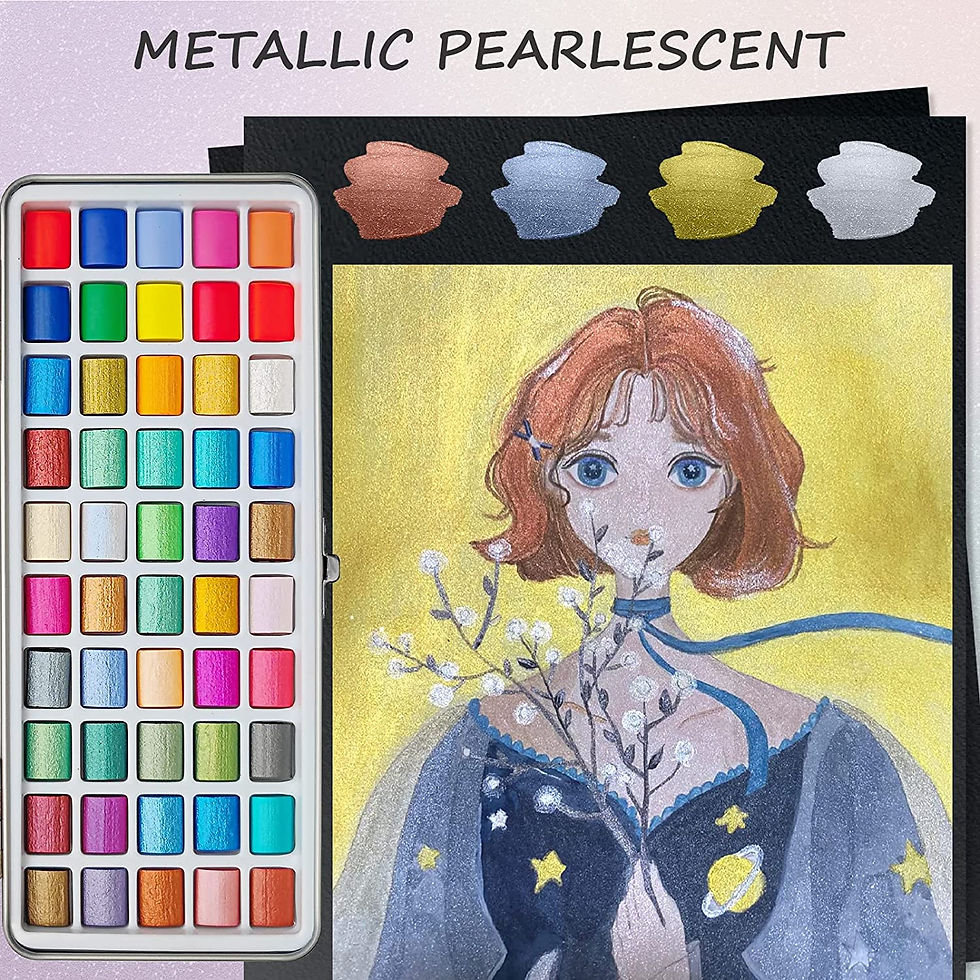 Miniature : Palette Aquarelle 100 Kit Aquarelle avec 40 Couleurs Métalliques