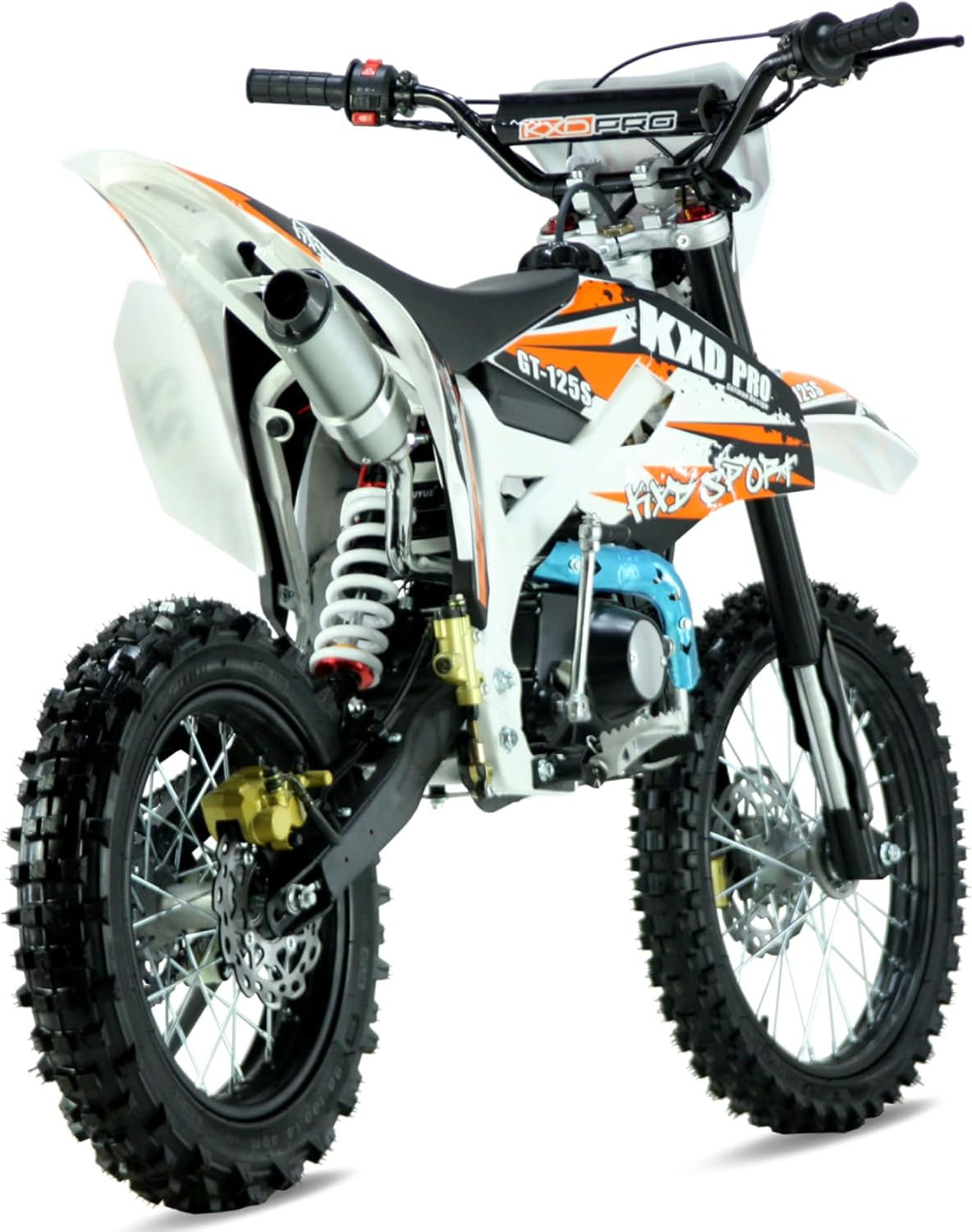 125cc Dirt Bike Cross Bike Motor Bike KXD 612 E+K 17/14 Zoll mit Scheinwerfer