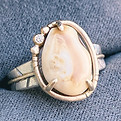 Custom elk ivory ring