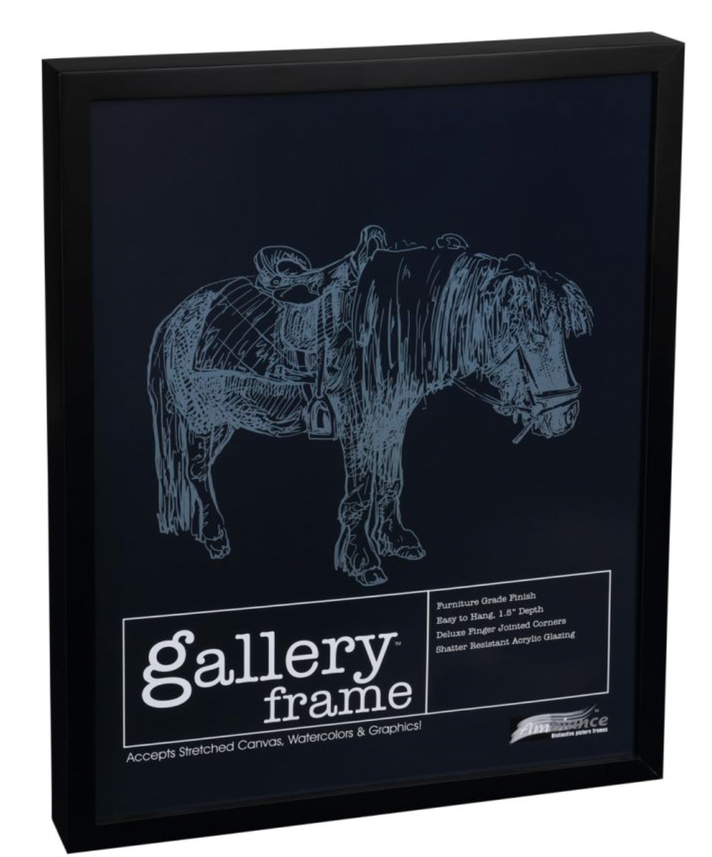 18" x 24" Black, 1-1/2" Frame