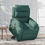 Thumbnail: vidaXL Electric Stand up Massage Recliner Chair Dark Green Fabric
