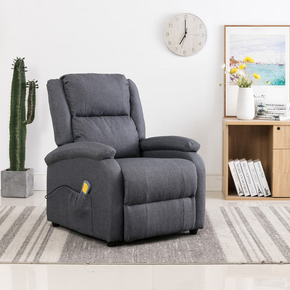 Thumbnail: vidaXL Massage Recliner Chair Electric Push Cozy Chair for Elderly Fabric