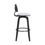 Thumbnail: 26" Light Gray And Black Fabric Swivel Low Back Counter Height Bar Chair