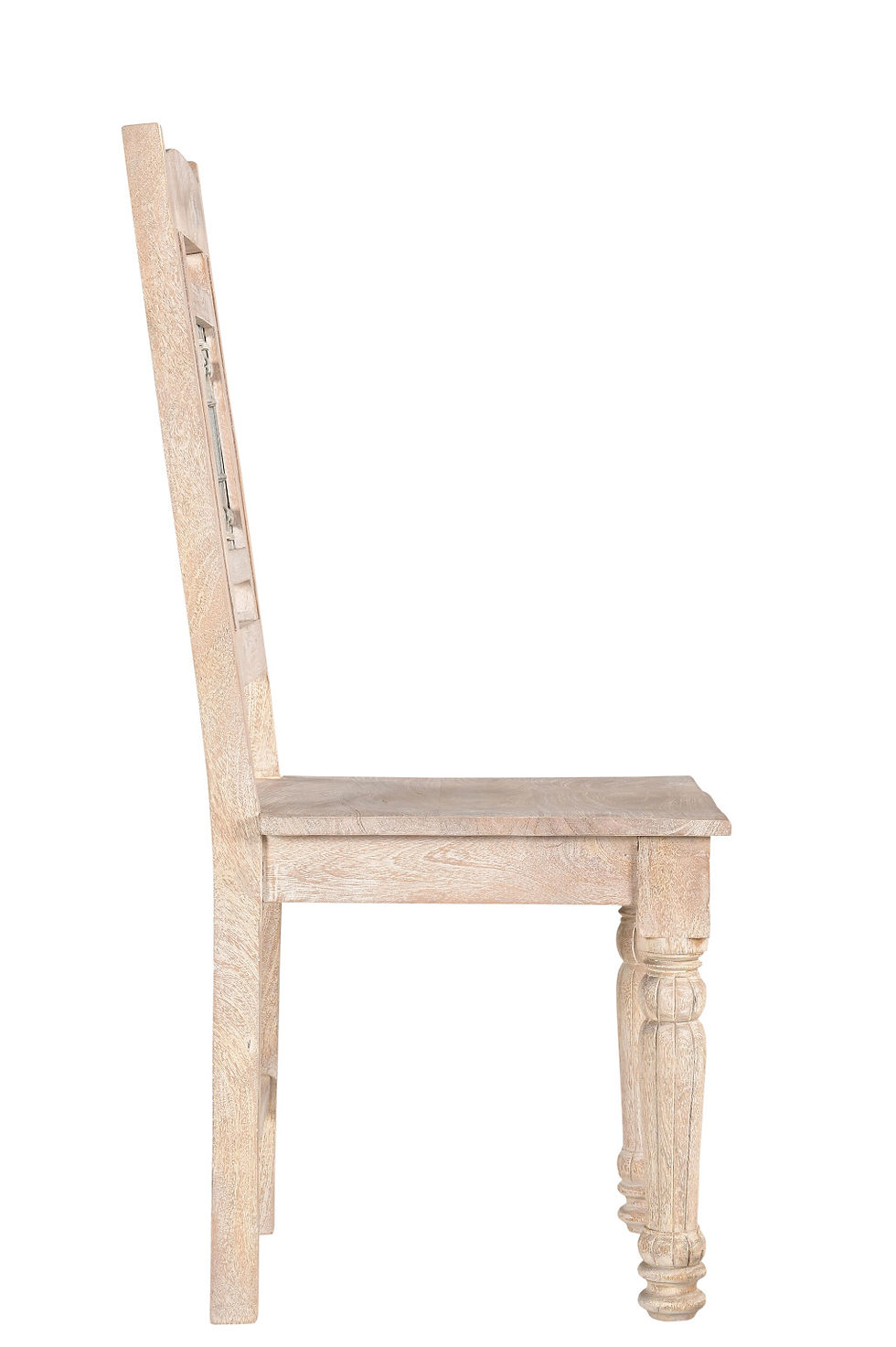 Thumbnail: Set of Two White Wood Slat Back Dining Side Chairs