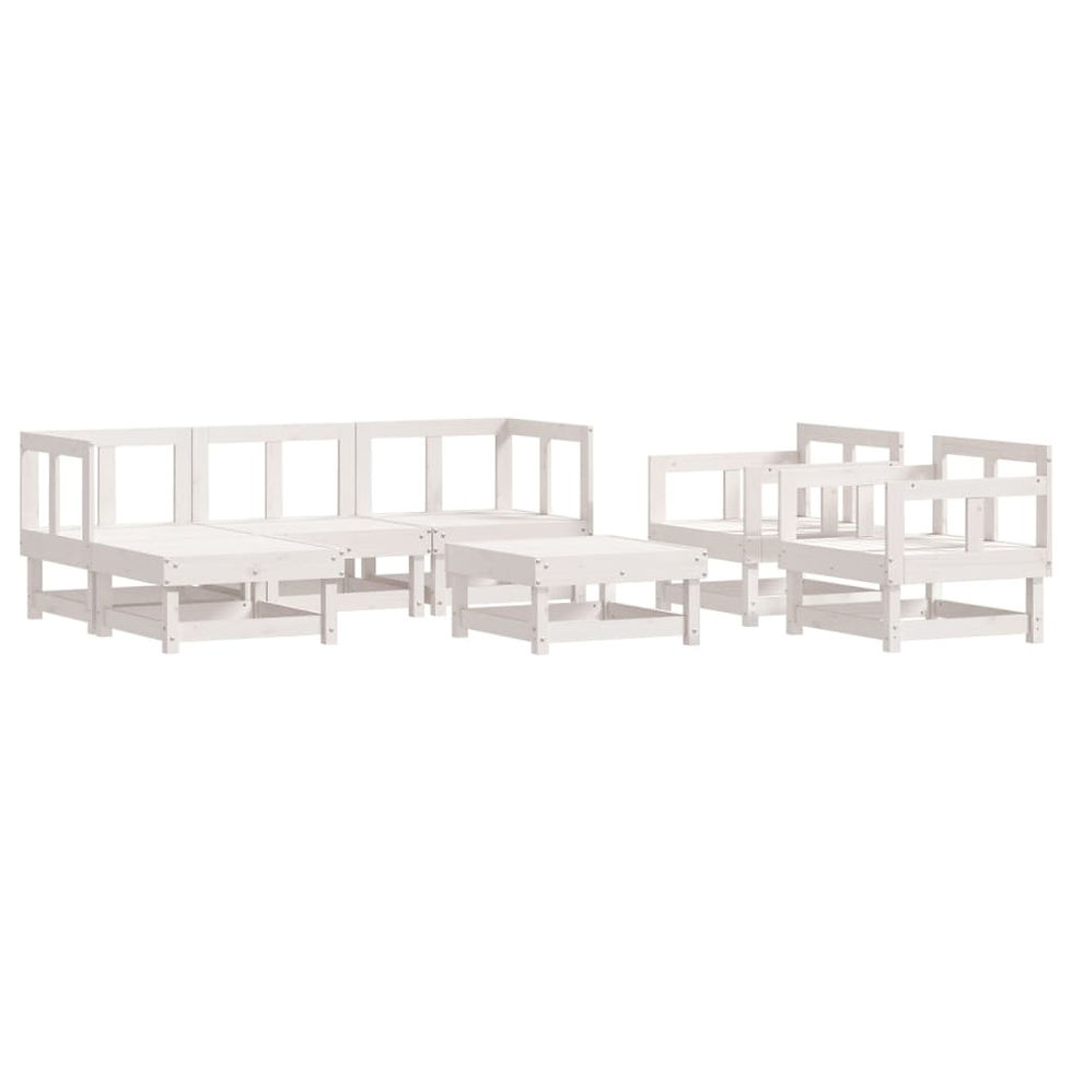 Thumbnail: vidaXL Patio Lounge Set with Cushions Outdoor Furniture Set 7 Piece Solid Wood
