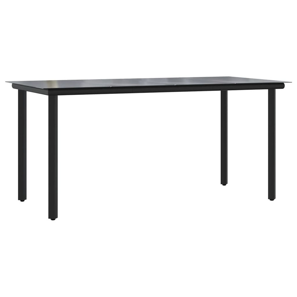 Thumbnail: vidaXL 7 Piece Patio Dining Set with Cushions Black Poly Rattan