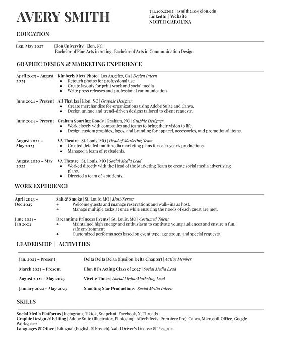 Communication Resume