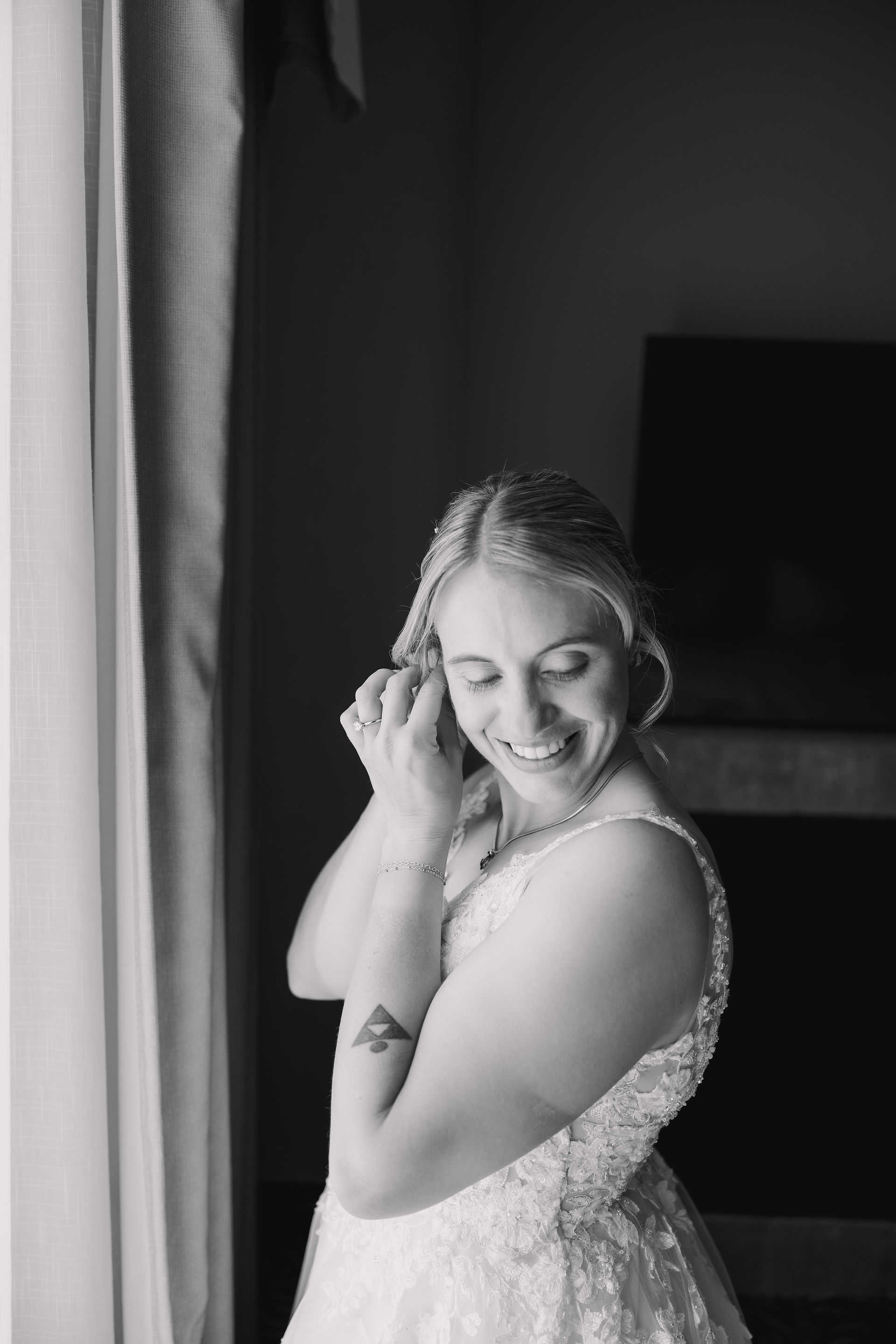Putting on my Wedding Day Jewelry