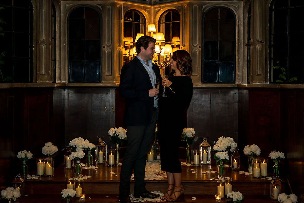 Proposal by The Cotswold Proposal Planners at Barnsley House Temple How to Propose. Help Proposing. Near Birmingham Leamington Malvern Worcestershire, Herefordshire, Bristol