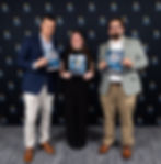 Matt (owner), Kacey (office manager), and Dylan (crew leader) accepting the Best of the Seacoast 2025 Award for Bathroom & Kitchen Remodeling.