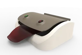 a printer concept with a laughing face