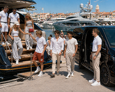 a taxi driver at the taxi stand at the port of Saint-Tropez