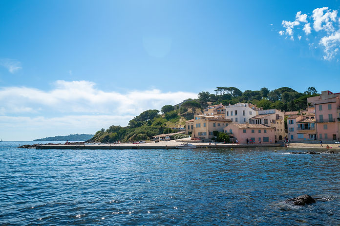 A beautiful view of the La Ponche district in Saint-Tropez in the south of France.