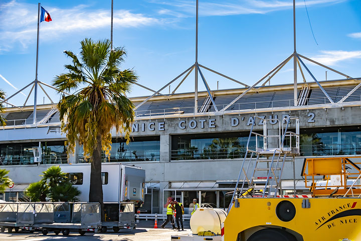 The international Nice Airport on French Riviera