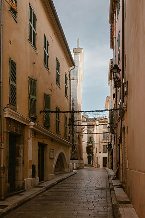 A taxi in the Sinopolis private estate in Gassin on the French Riviera.