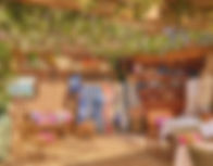 the clothing shop of the private beach club 'jardin tropézina' in Saint-Tropez, France