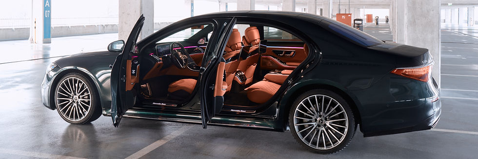 a limousine with driver at the port of Saint-Tropez in France